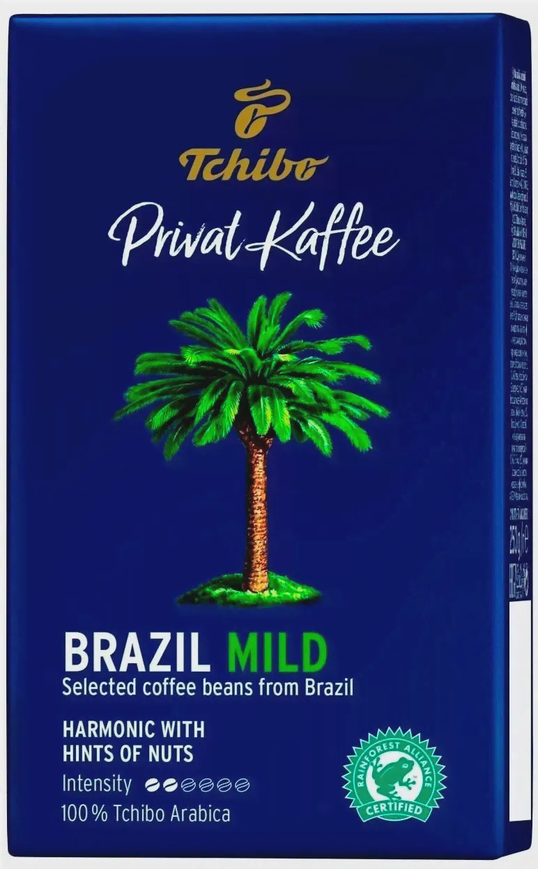 Бакалея Tchibo, Privat Kaffee Brazil Mild, Ground Coffee, 250 г