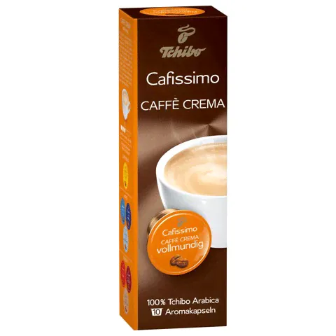 Капсулы для кофемашин TCHIBO Cafissimo Caffe Crema Vollmundig, натуральный кофе, 10 шт*8 г-0